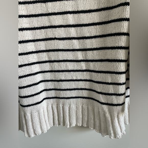 Workshop Black & White stripe cardigan sweater - Picture 2 of 6